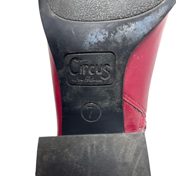 Circus by Sam Edelman Women's Boots Studded Red Ankle Boots Size 7 - Picture 4 of 8